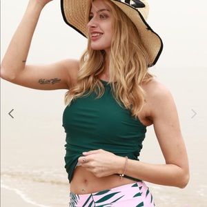 NWT Palm tree Tankini set Size 8-10